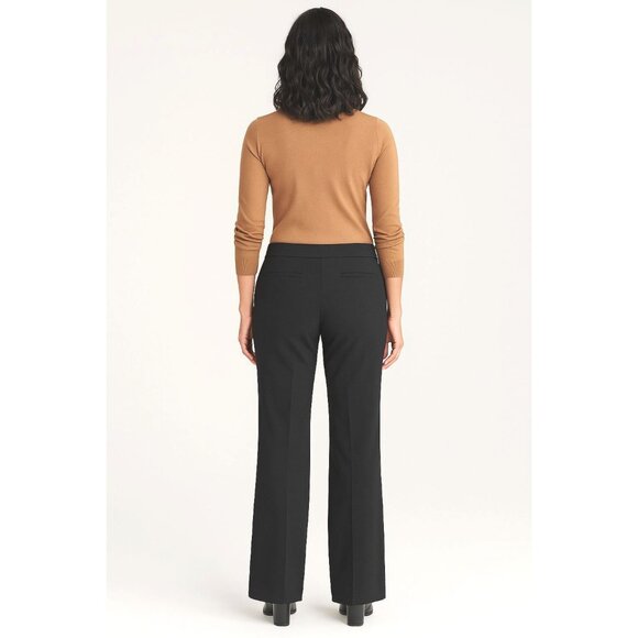 Chicos Womens So Slimming Black Trousers Mid-Rise Straight Fit Size 16P 3P - Picture 2 of 13